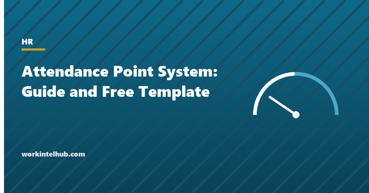 An attendance points tracker showing occurrences, point values, running totals and discipline thresholds
