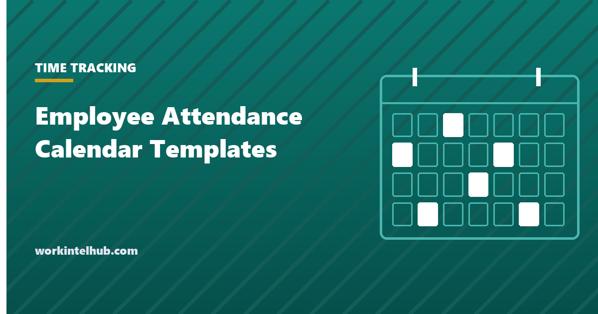 A year-at-a-glance attendance calendar with months down the side and days across the top