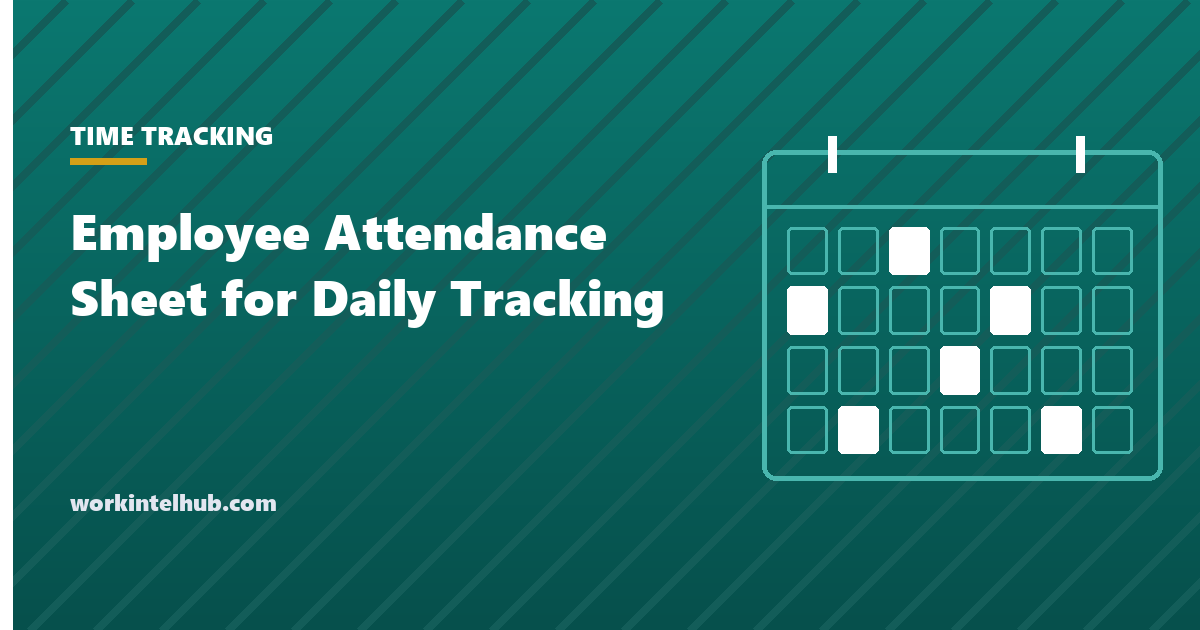 A monthly attendance sheet with employees down the side, days across the top and status codes in each cell