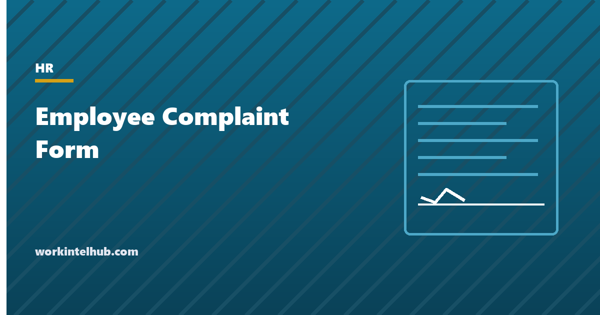 An employee complaint form with sections for what happened, who was involved and HR handling
