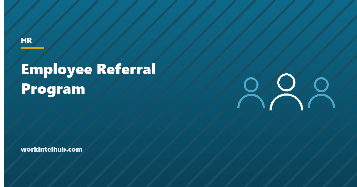 An employee referral program policy with bonus tiers and a cost comparison against agency fees