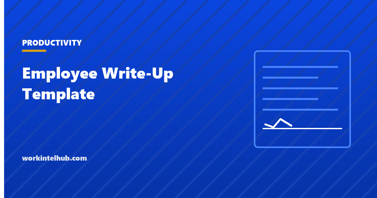 Employee Write-Up Template