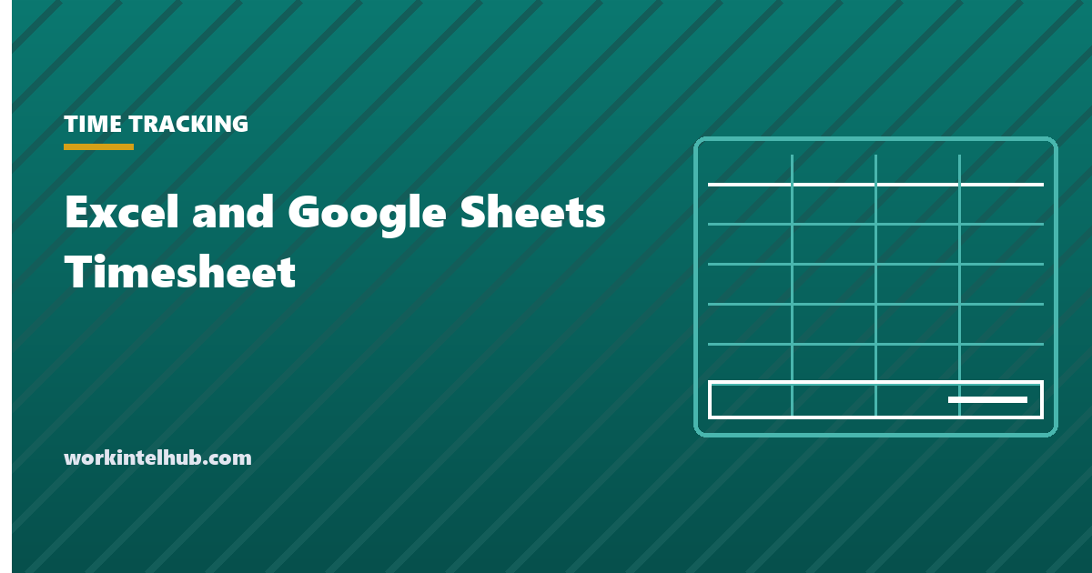 A spreadsheet timesheet with formulas calculating decimal hours and overtime