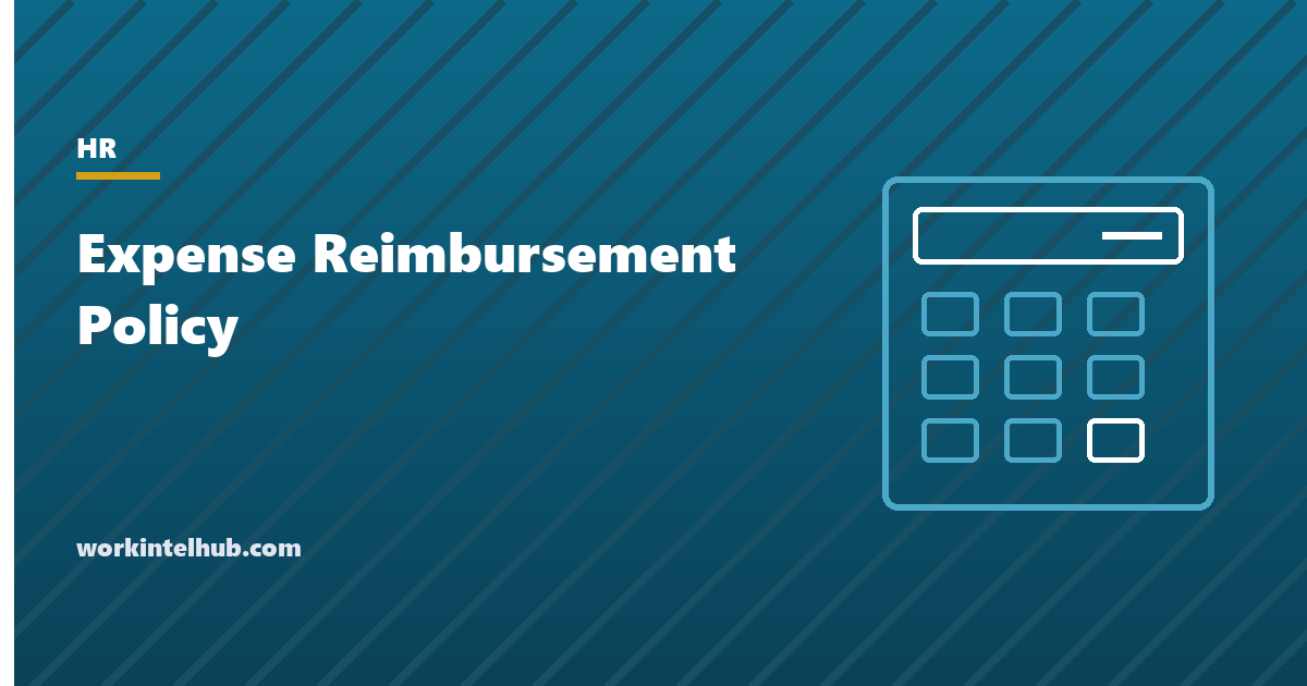 An expense reimbursement policy with mileage, meals, remote work and submission deadline sections