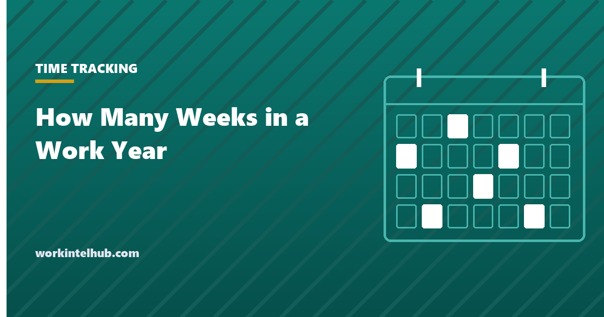 A calculator showing calendar weeks, work weeks and weeks actually worked for a year