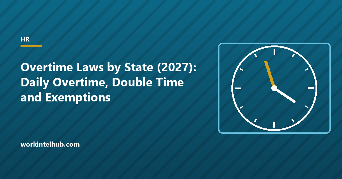 A wall clock past the eighth hour with a state map behind it