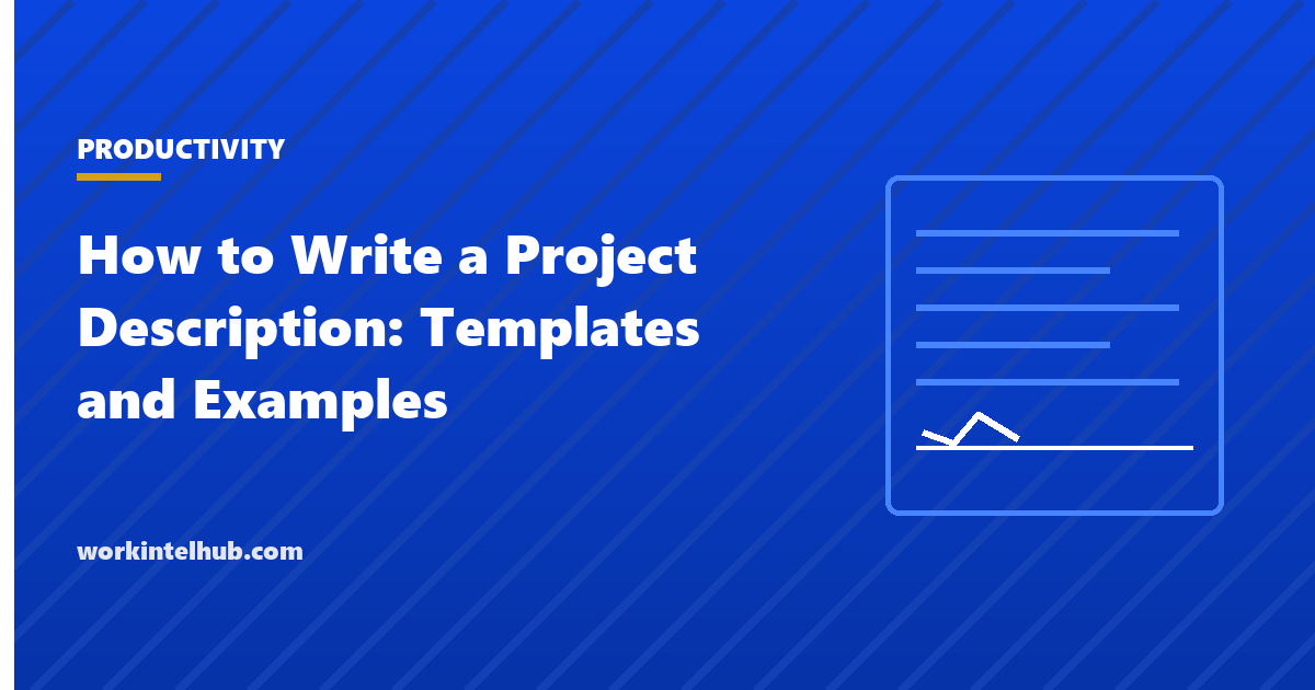 A one-page project description with purpose, objectives, scope, deliverables, timeline, budget and team
