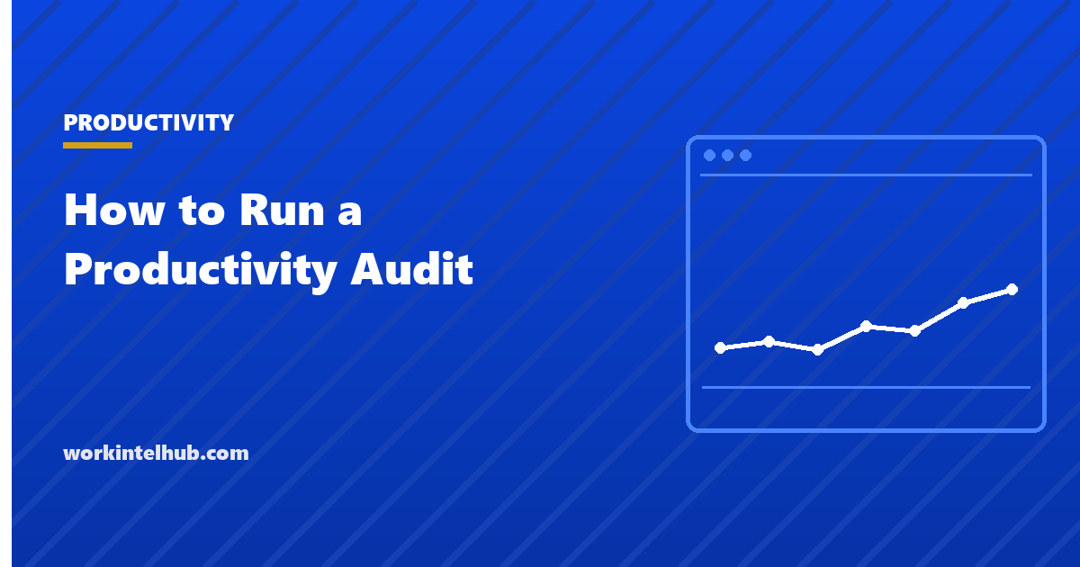Illustration of a one-week productivity audit planned day by day from Monday to Friday