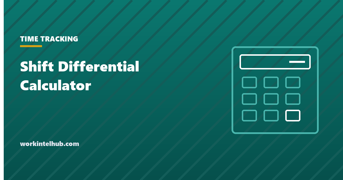 A shift differential calculator showing the shift rate, blended regular rate and overtime