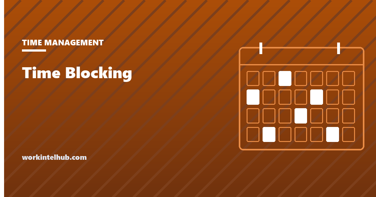 A working day divided into labelled blocks with buffers between them