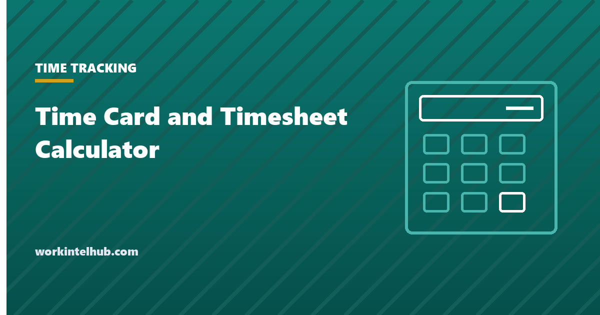 A weekly time card with in and out punches, break deductions and a running total