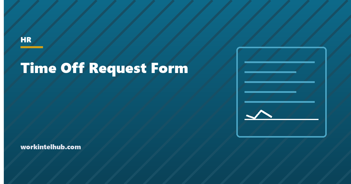 A time off request form with dates, leave type, balance and an approval block