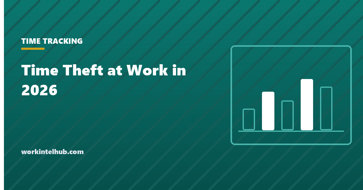 Illustration of a timesheet and a clock representing time theft at work
