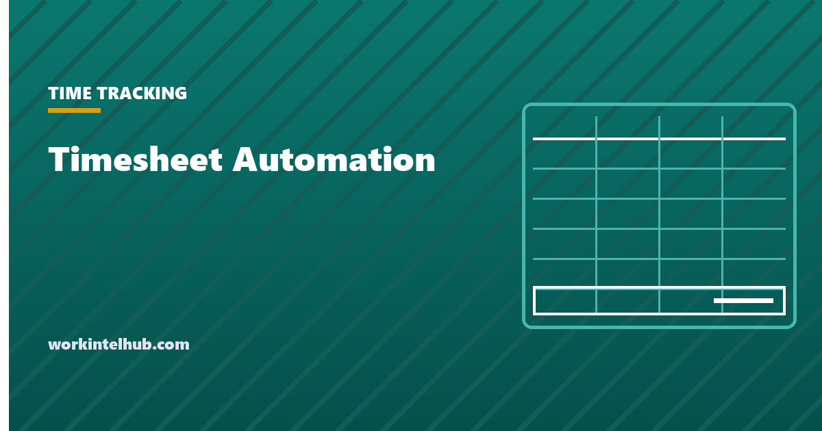 A timesheet workflow moving from manual entry through approval to payroll