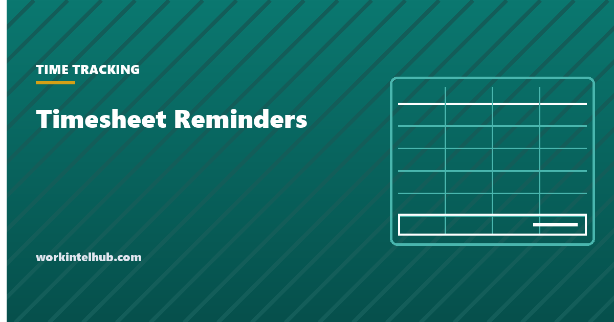 A timesheet reminder message scheduled ahead of a payroll deadline
