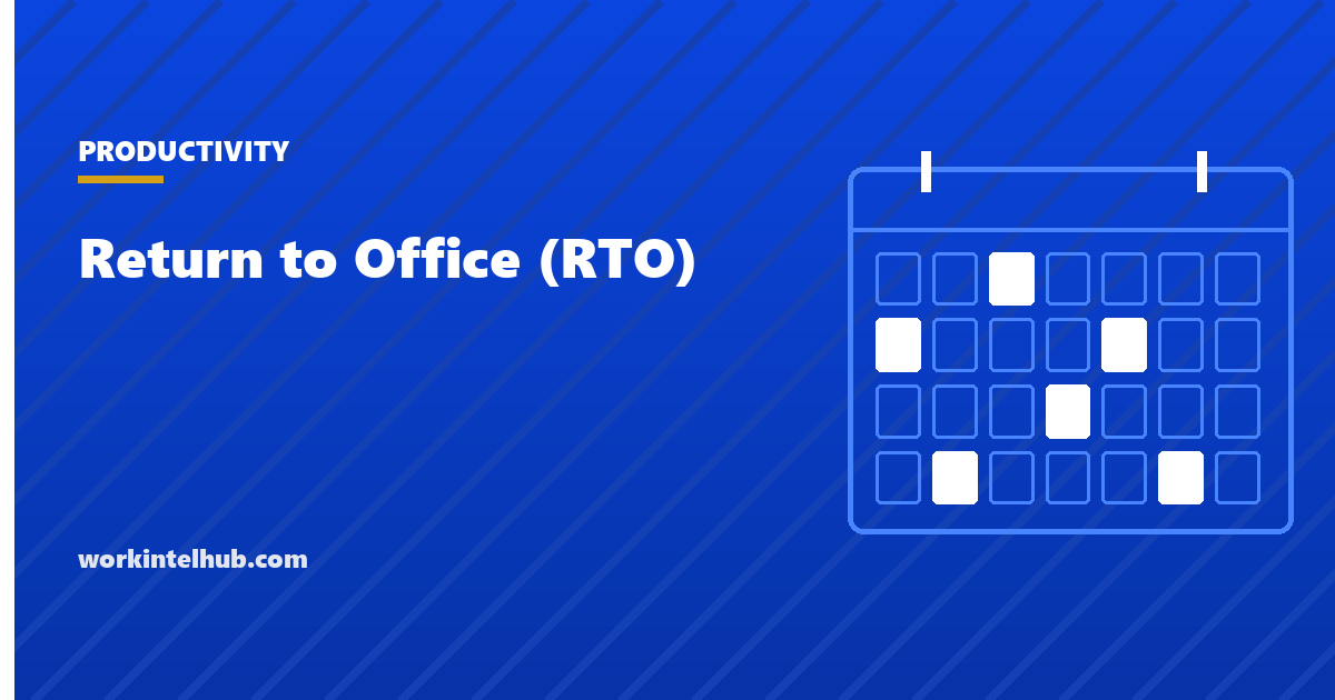 An office attendance calendar showing required in-person days marked against a hybrid schedule