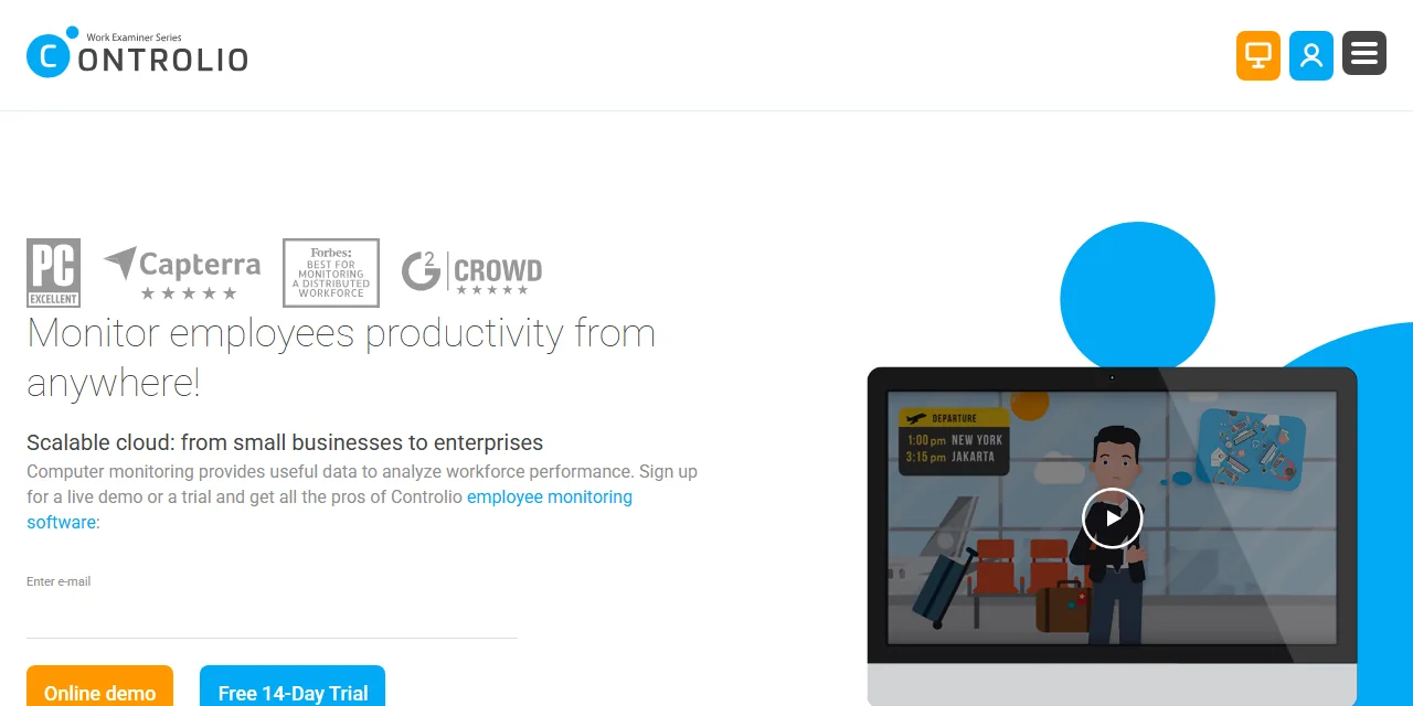 Controlio homepage