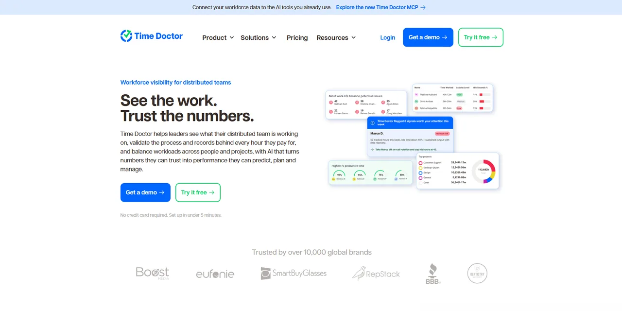 Time Doctor homepage